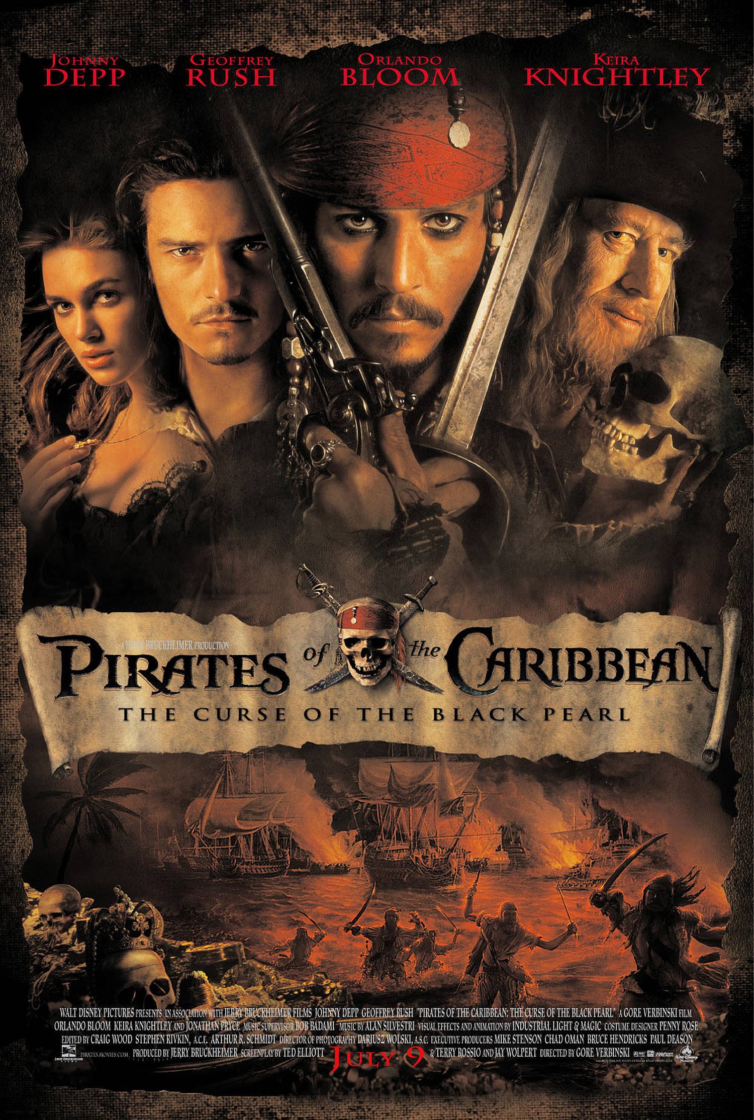 L'affiche du film Pirates des Caraïbes