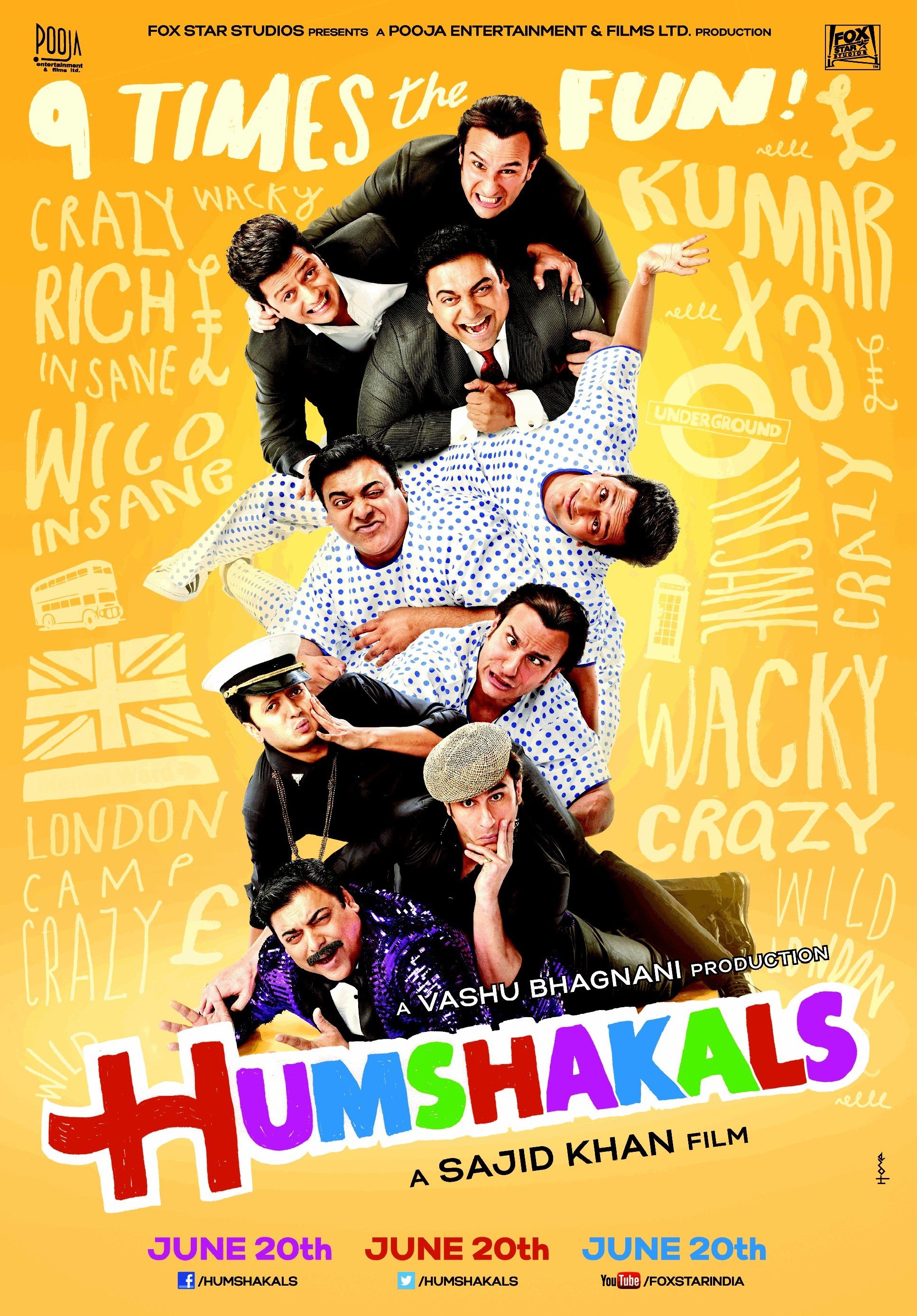 L'affiche originale du film Humshakals en Hindi