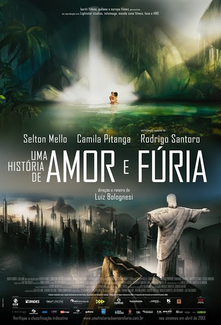 L'affiche originale du film Rio 2096: A Story of Love and Fury en portugais