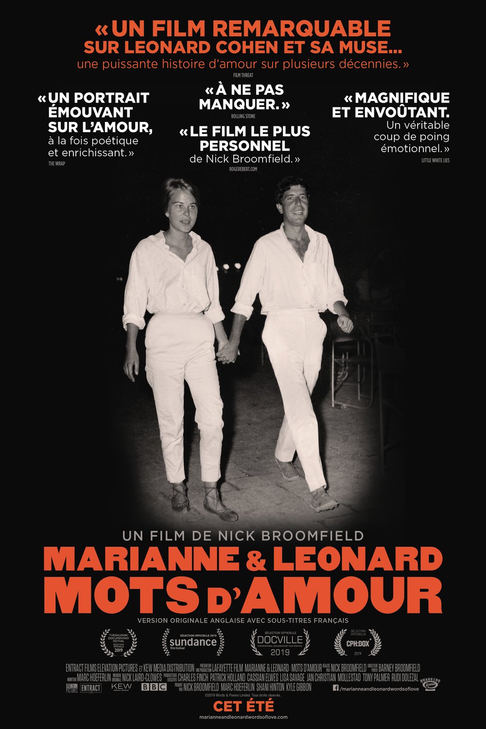 L'affiche du film Marianne & Leonard: Mots d'amour