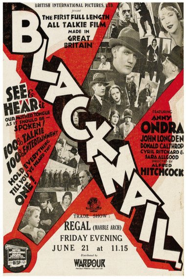 L'affiche du film Blackmail