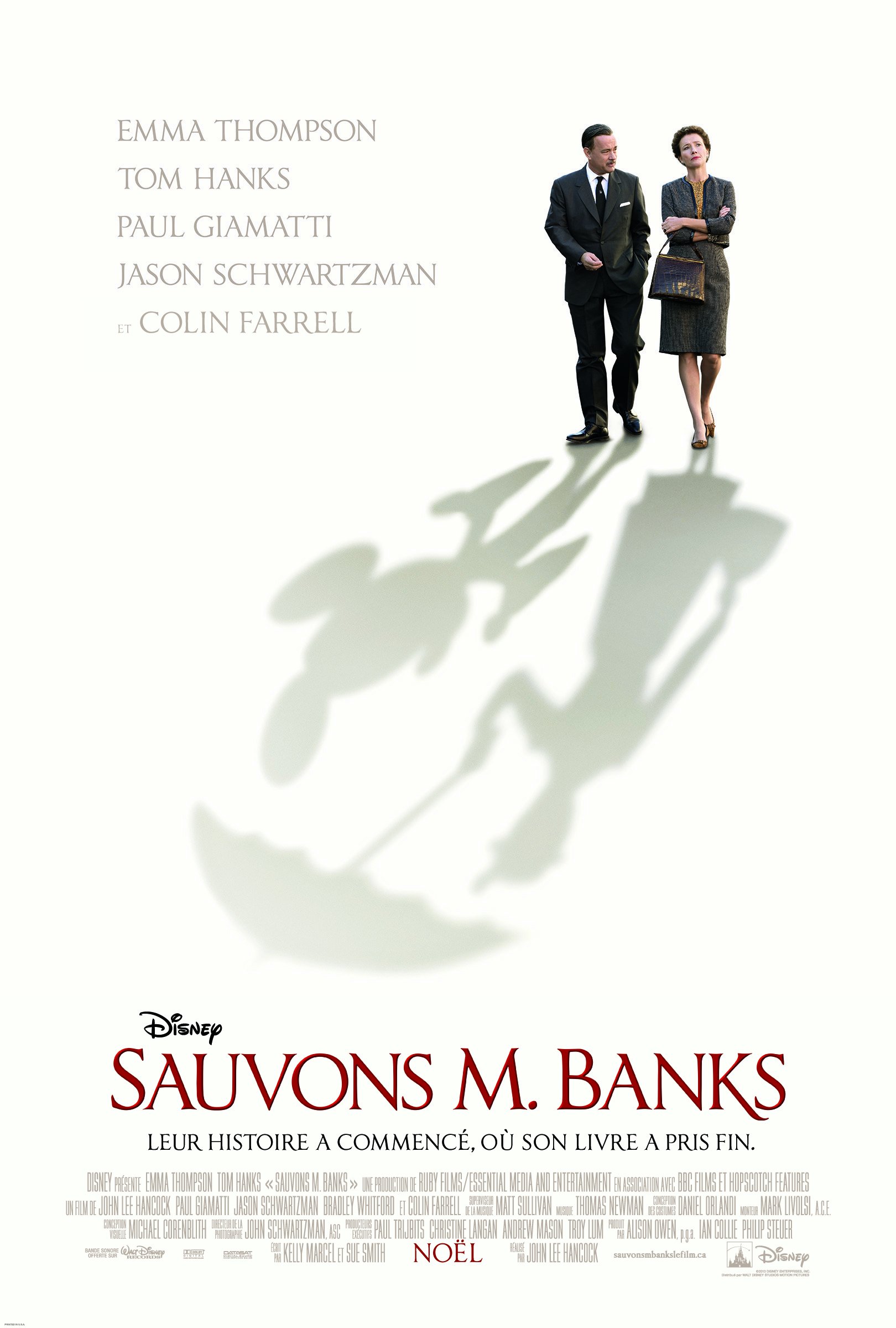 L'affiche du film Sauvons M. Banks