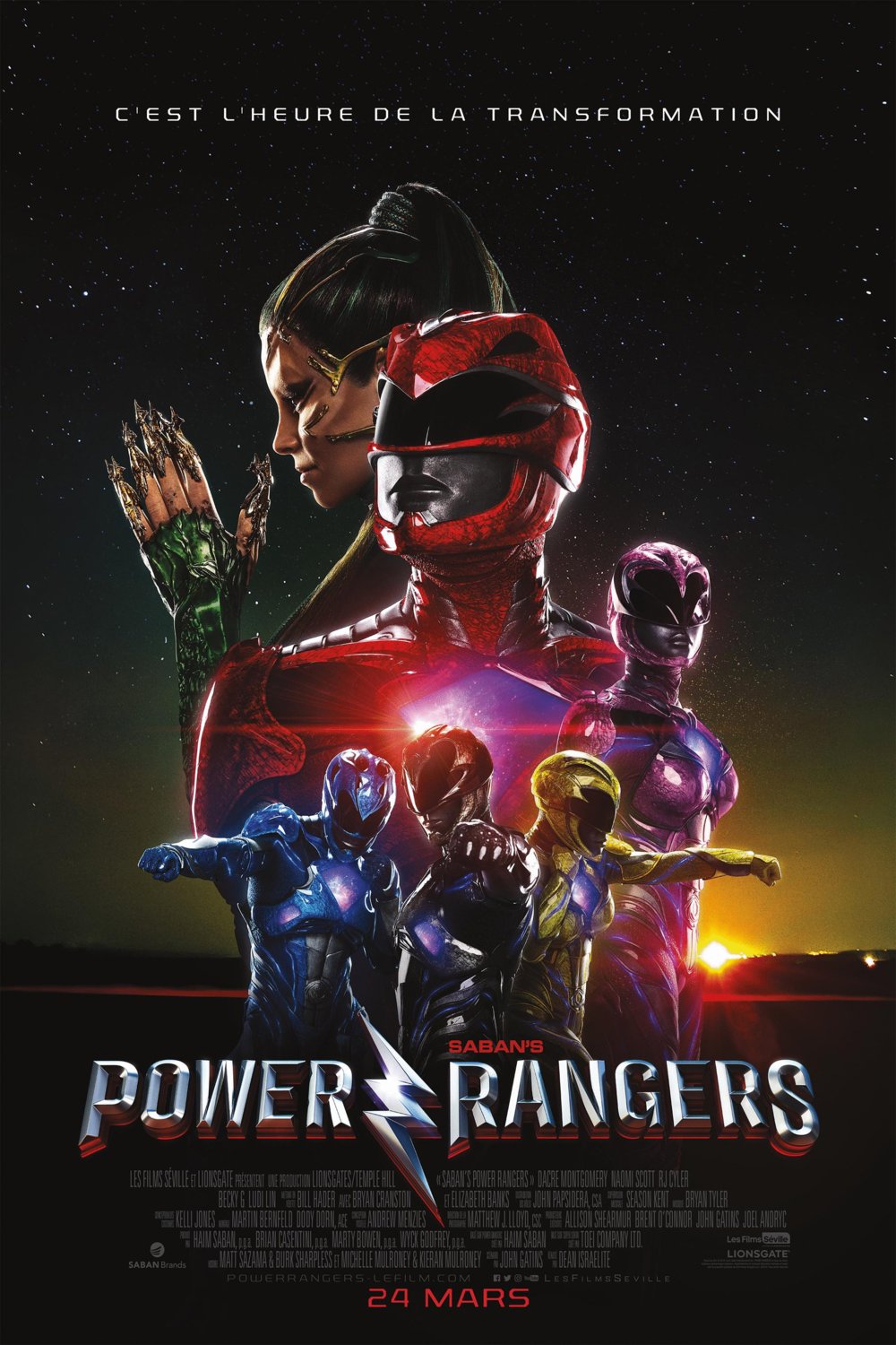L'affiche du film Power Rangers v.f.