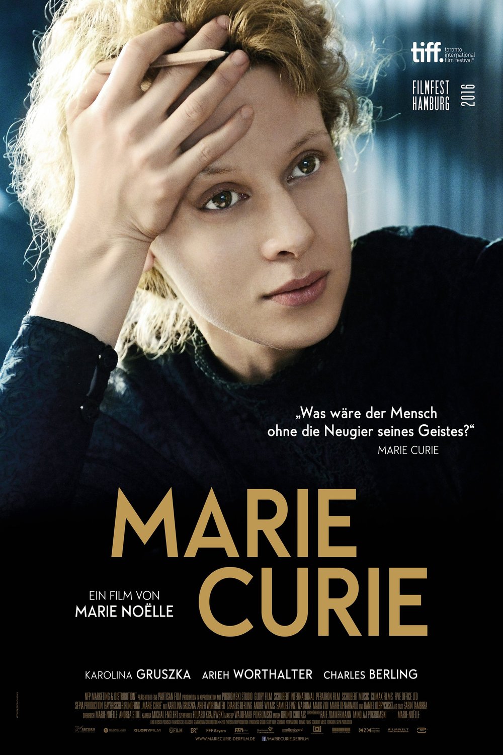 L'affiche originale du film Marie Curie: The Courage of Knowledge en allemand