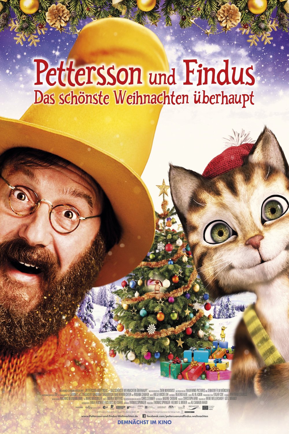 L'affiche originale du film Pettersson und Findus 2 - Das schonste Weihnachten uberhaupt en allemand