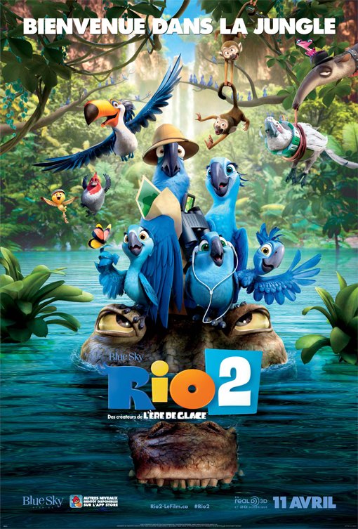 L'affiche du film Rio 2 v.f.