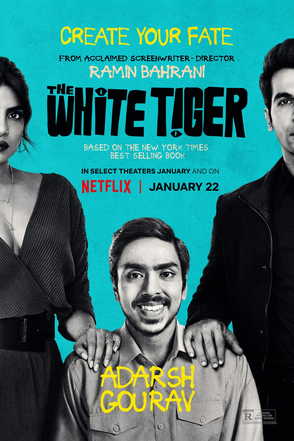 L'affiche du film The White Tiger