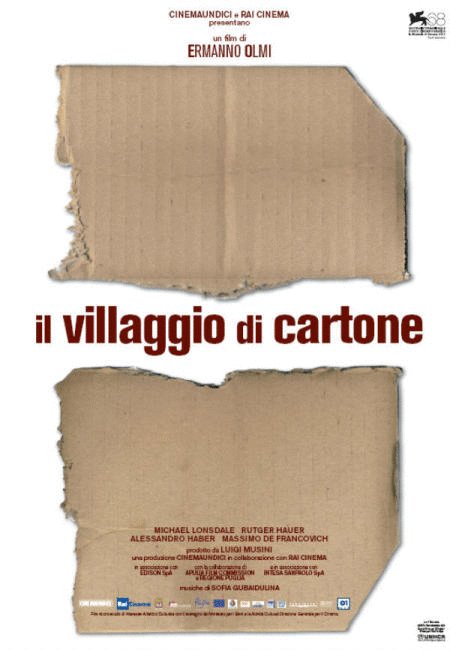 Italian poster of the movie The Cardboard Village