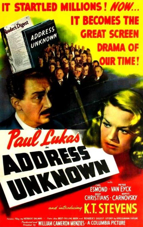 L'affiche du film Address Unknown