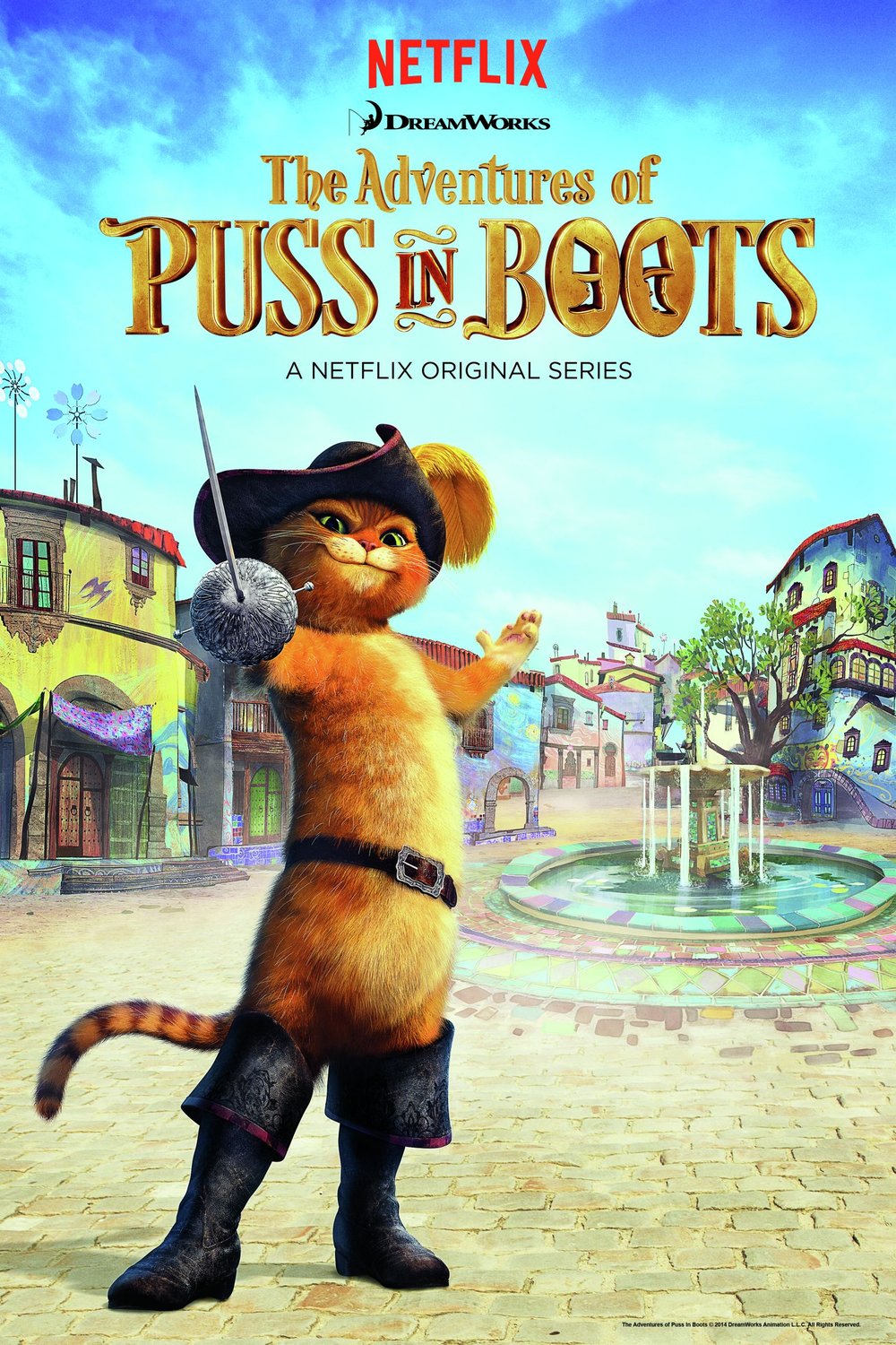 L'affiche du film The Adventures of Puss in Boots