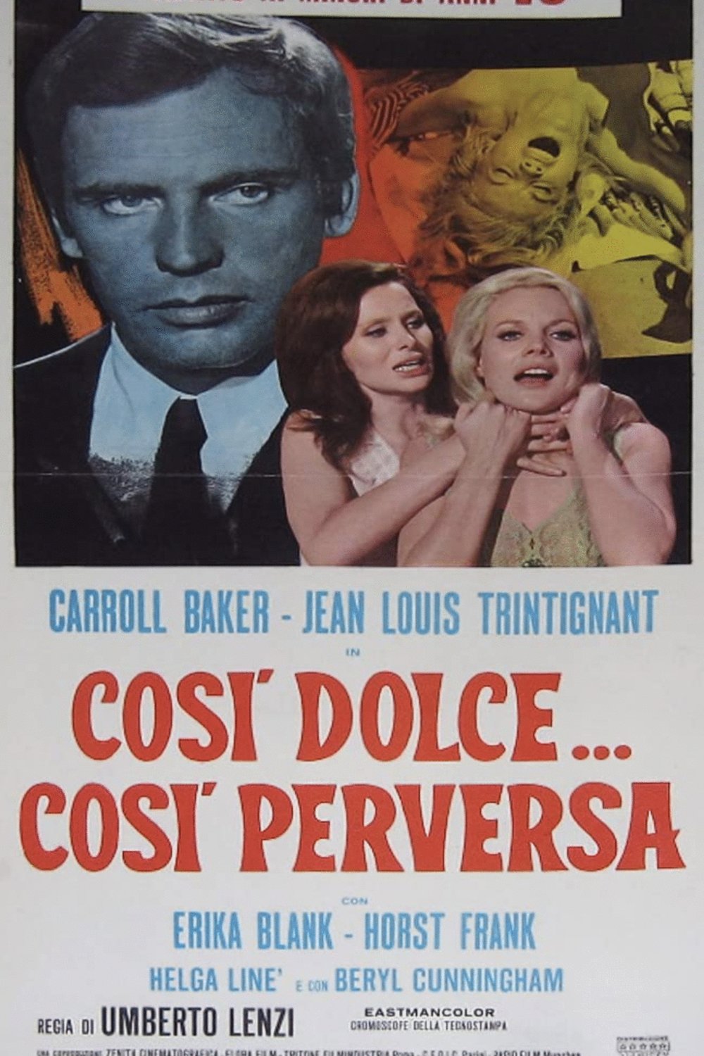 L'affiche originale du film Così dolce... così perversa en italien
