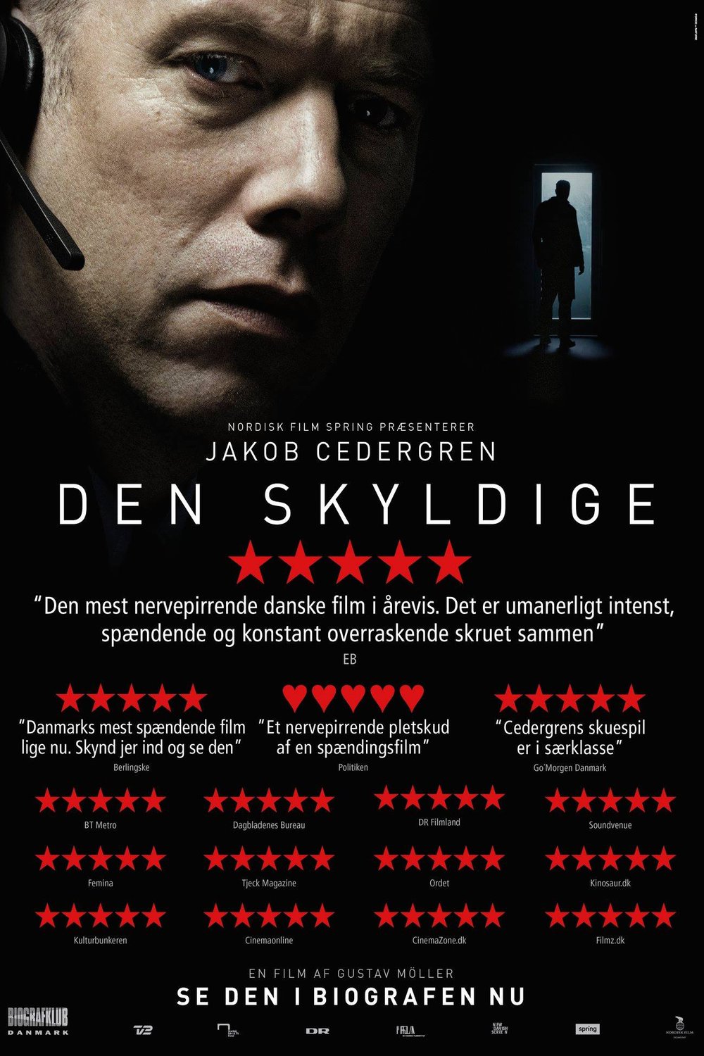 L'affiche originale du film Den skyldige en danois