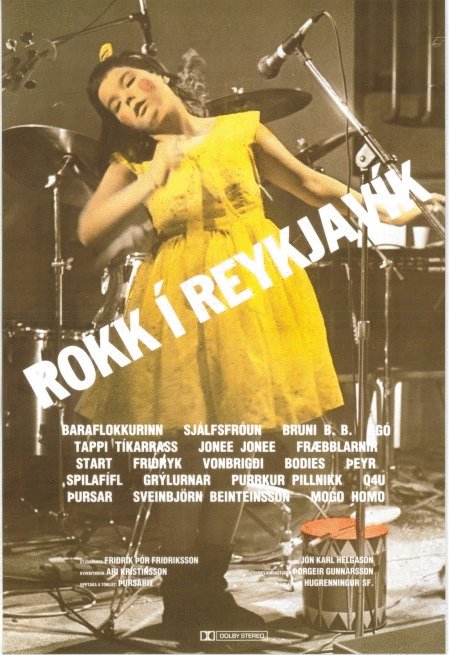 L'affiche originale du film Rock in Reykjavik en Islandais