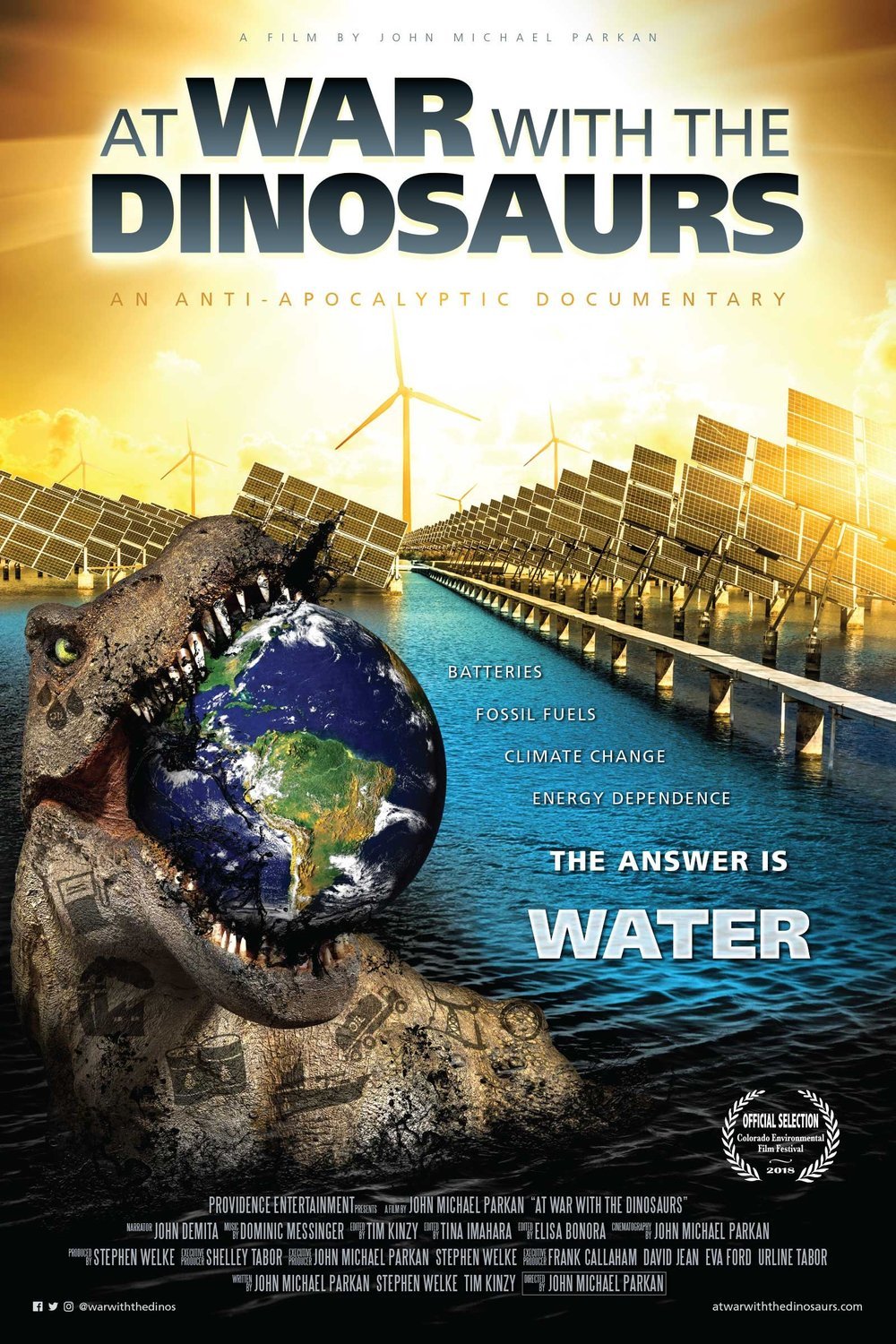 L'affiche du film At War with the Dinosaurs