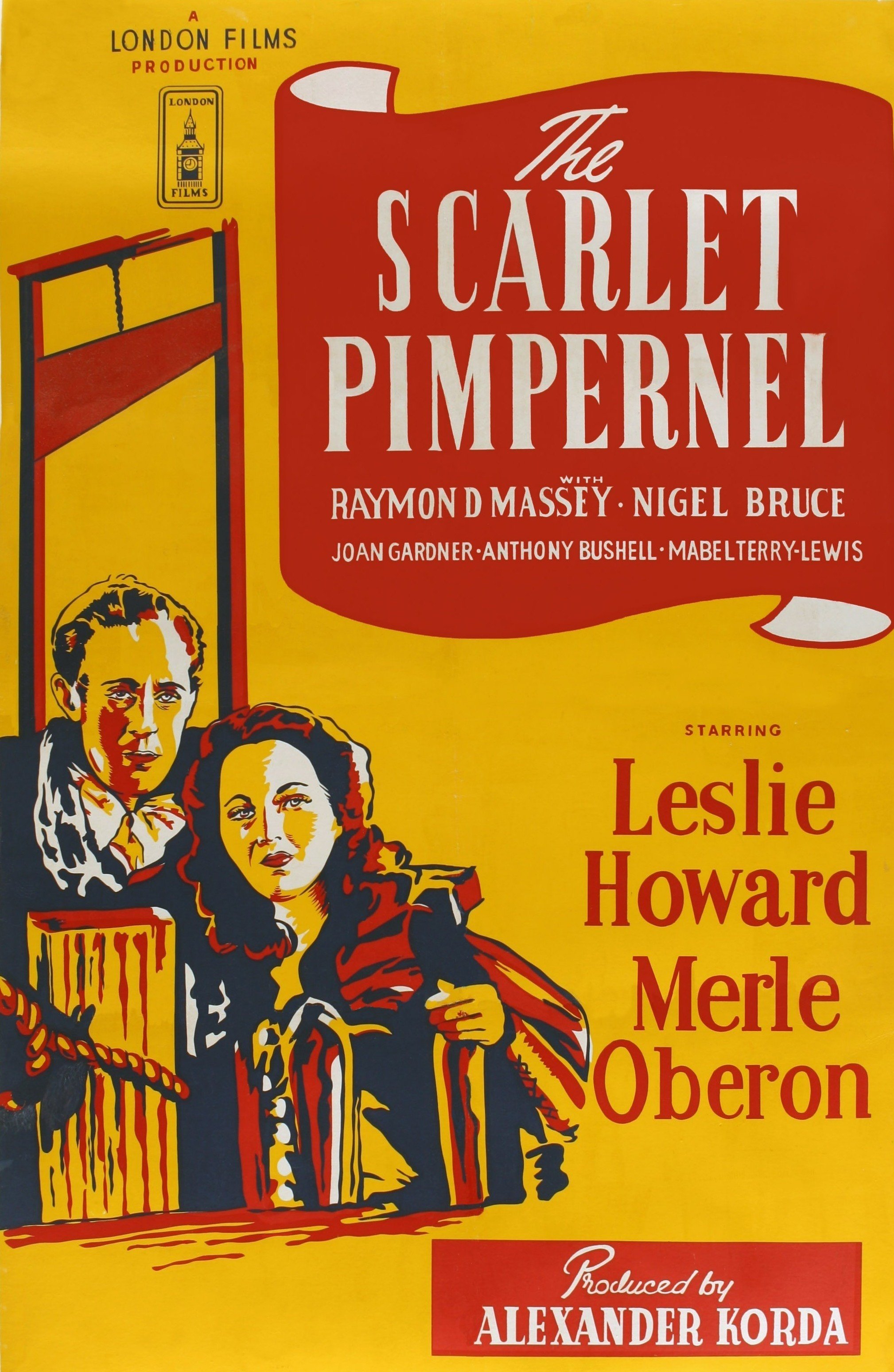 L'affiche du film The Scarlet Pimpernel
