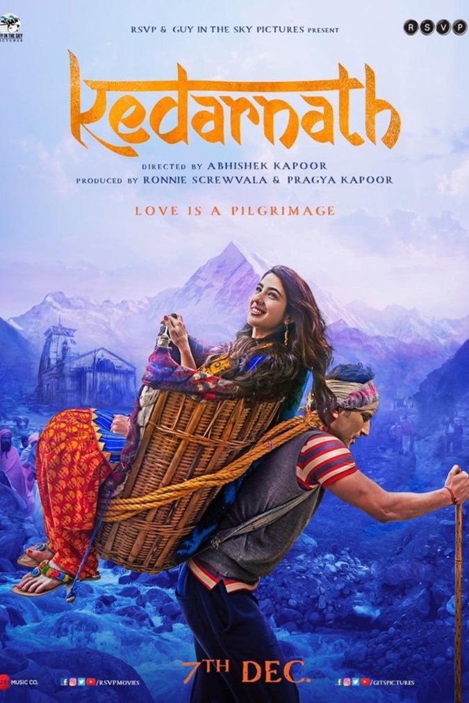 L'affiche originale du film Kedarnath en Hindi