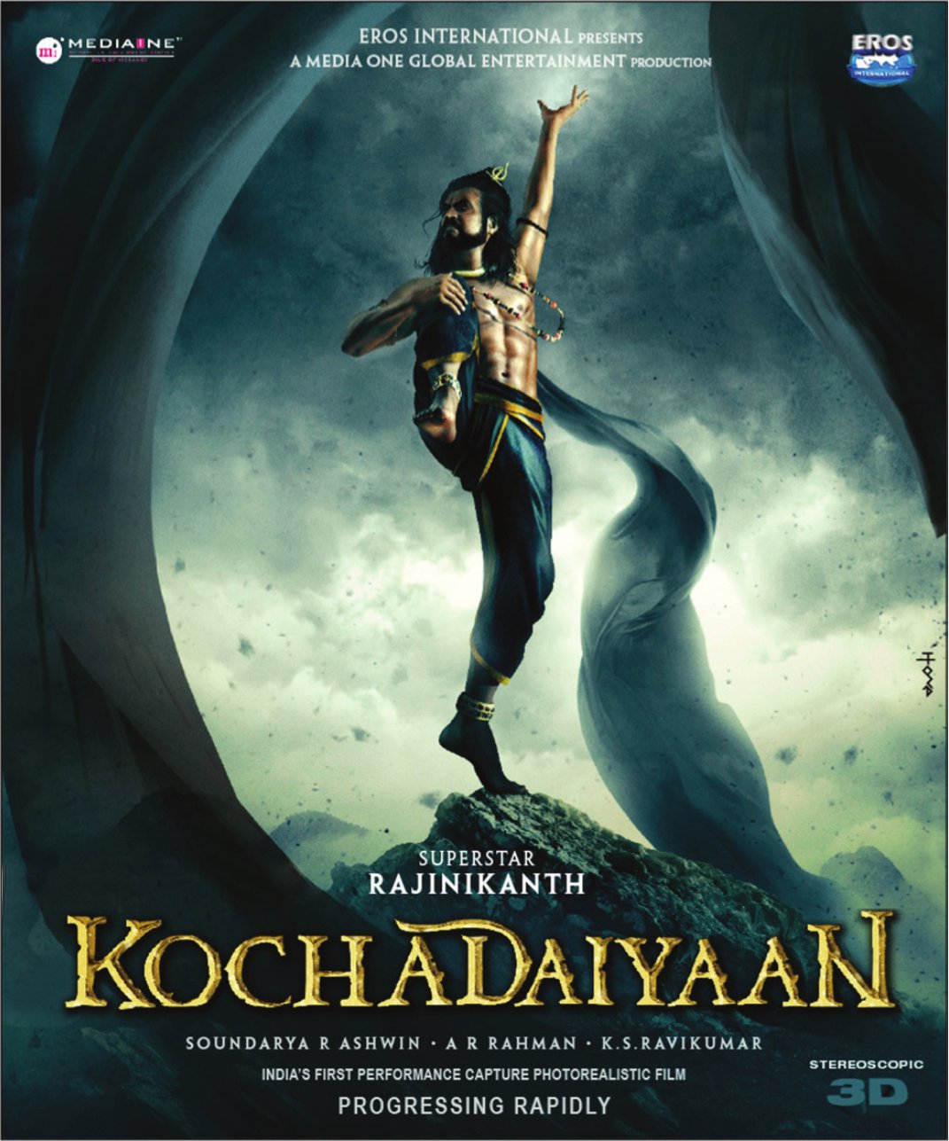 L'affiche originale du film Kochadaiiyaan en Tamoul
