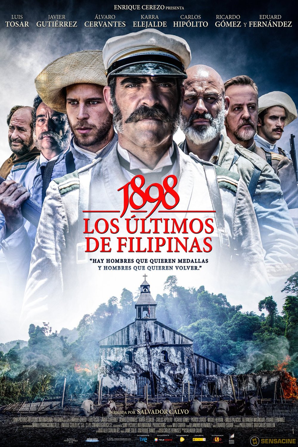 L'affiche originale du film 1898. Los últimos de Filipinas en espagnol