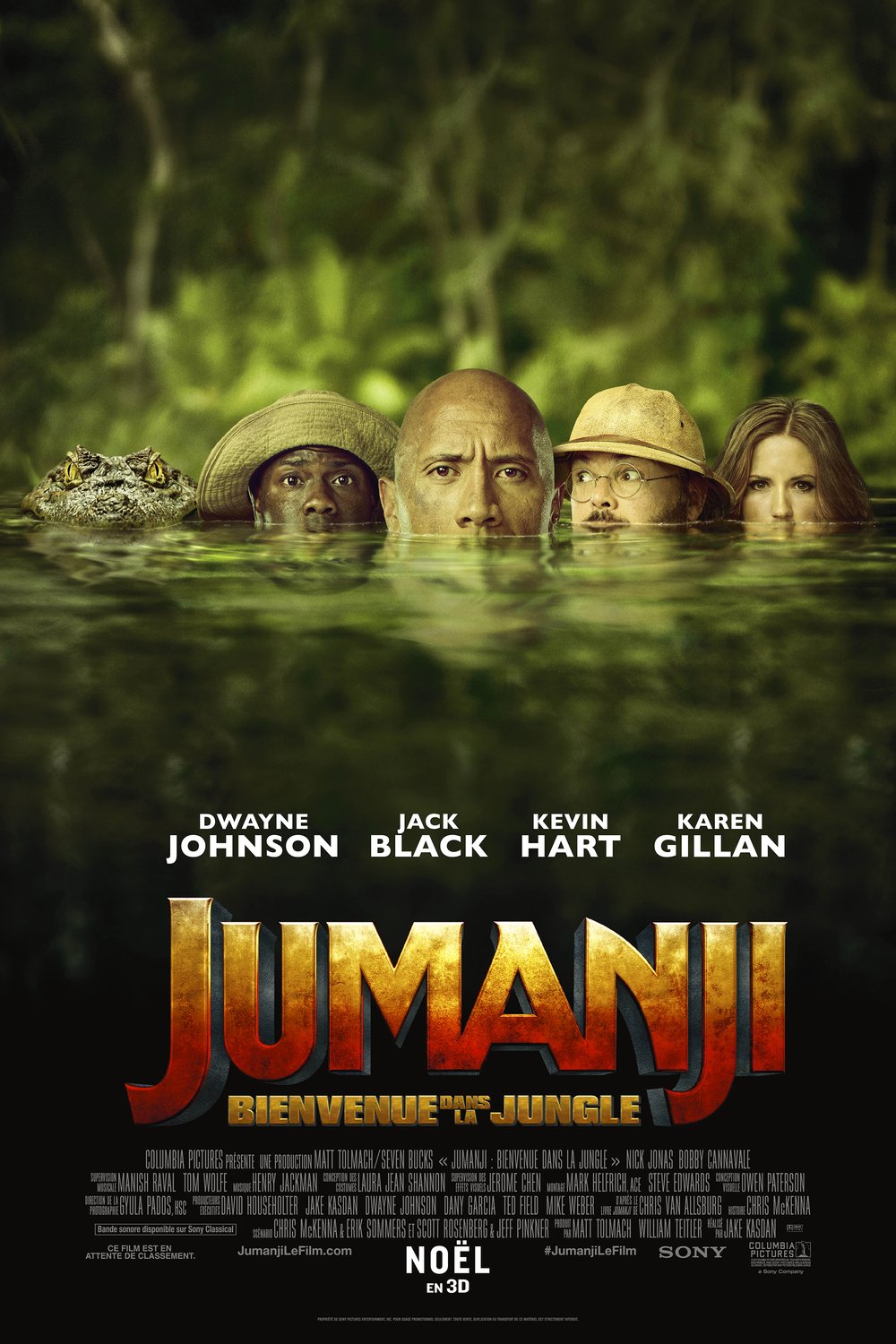 L'affiche du film Jumanji: Bienvenue dans la jungle