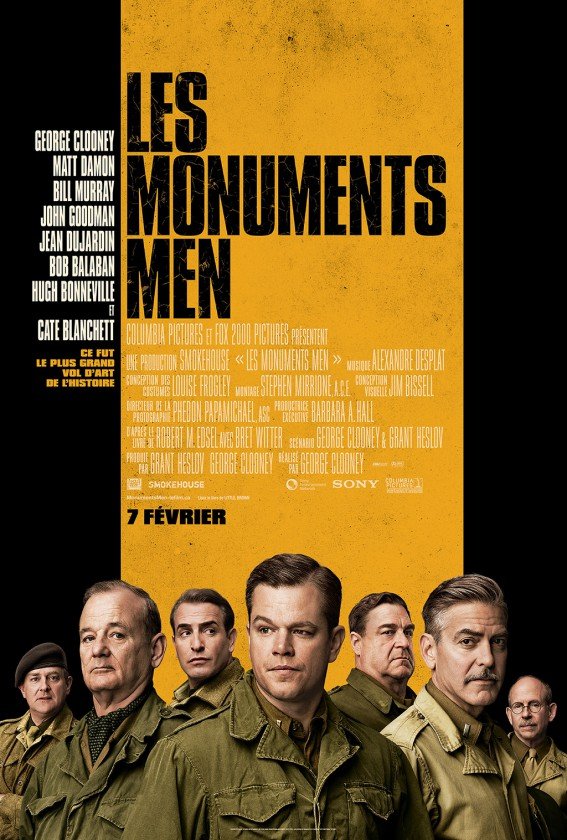 L'affiche du film Les Monuments Men v.f.