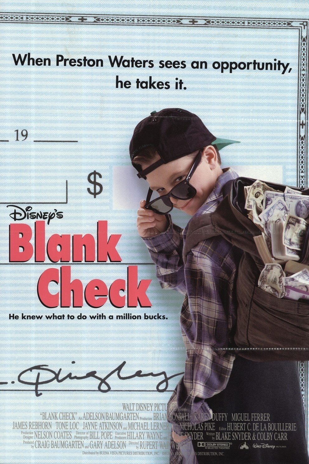 L'affiche du film Blank Check