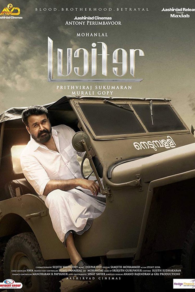 Malayalam poster of the movie Lucifer