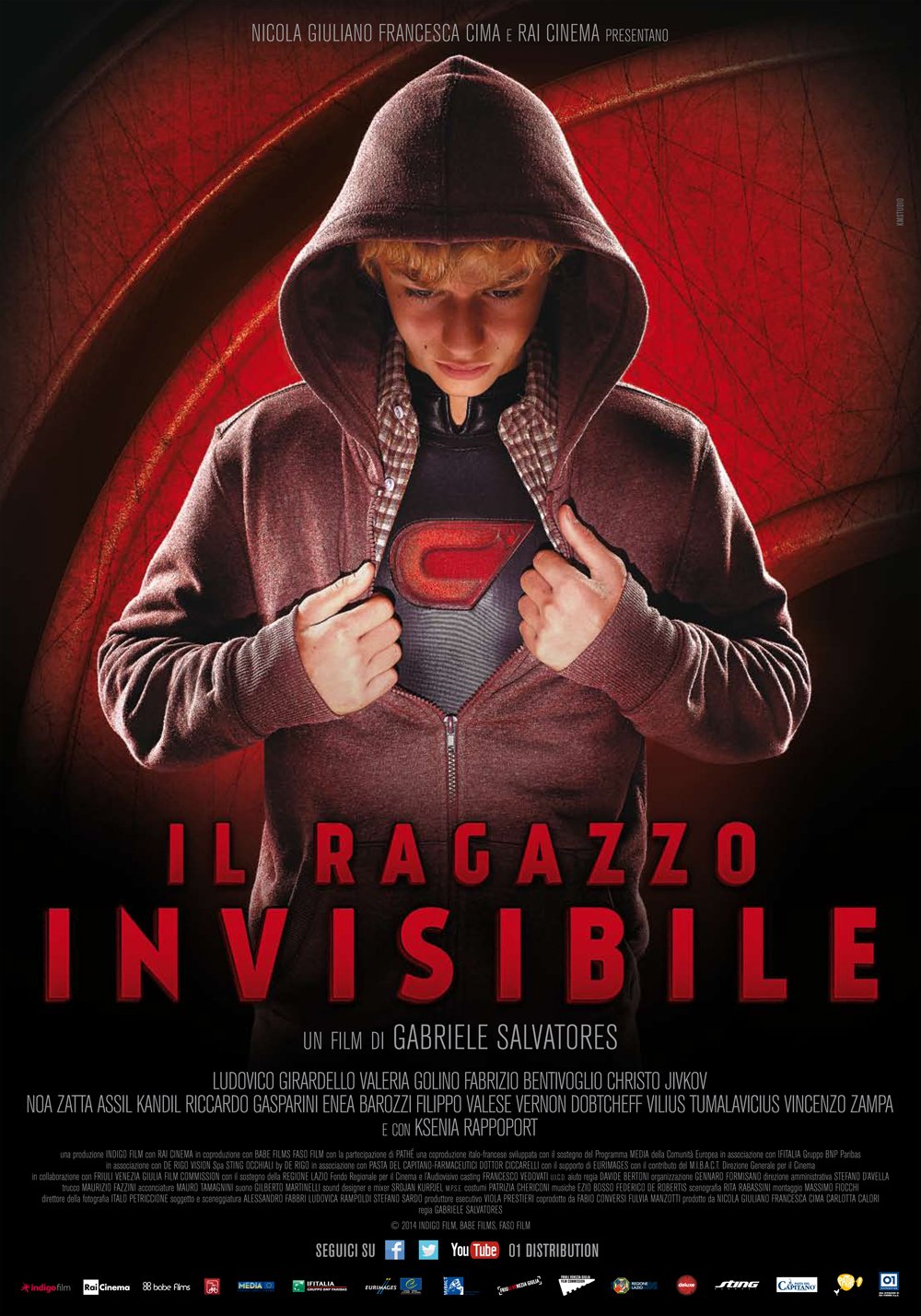 Italian poster of the movie Il ragazzo invisibile