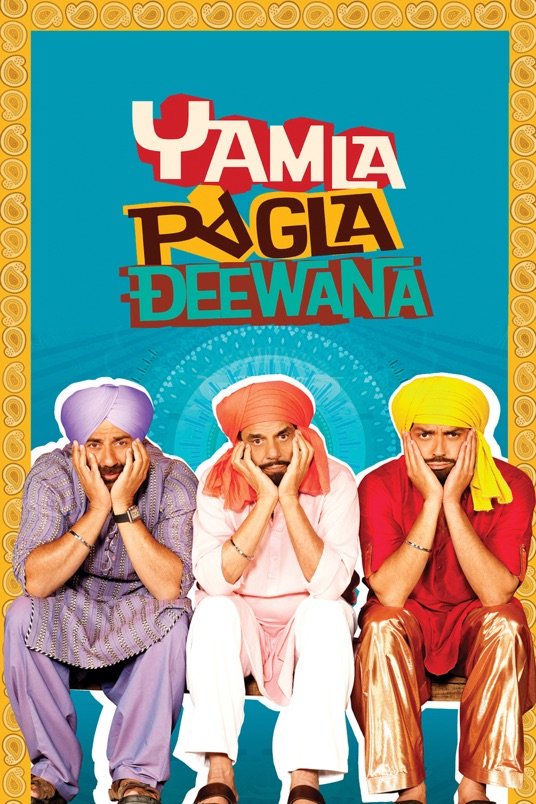 L'affiche originale du film Yamla Pagla Deewana en Penjabi