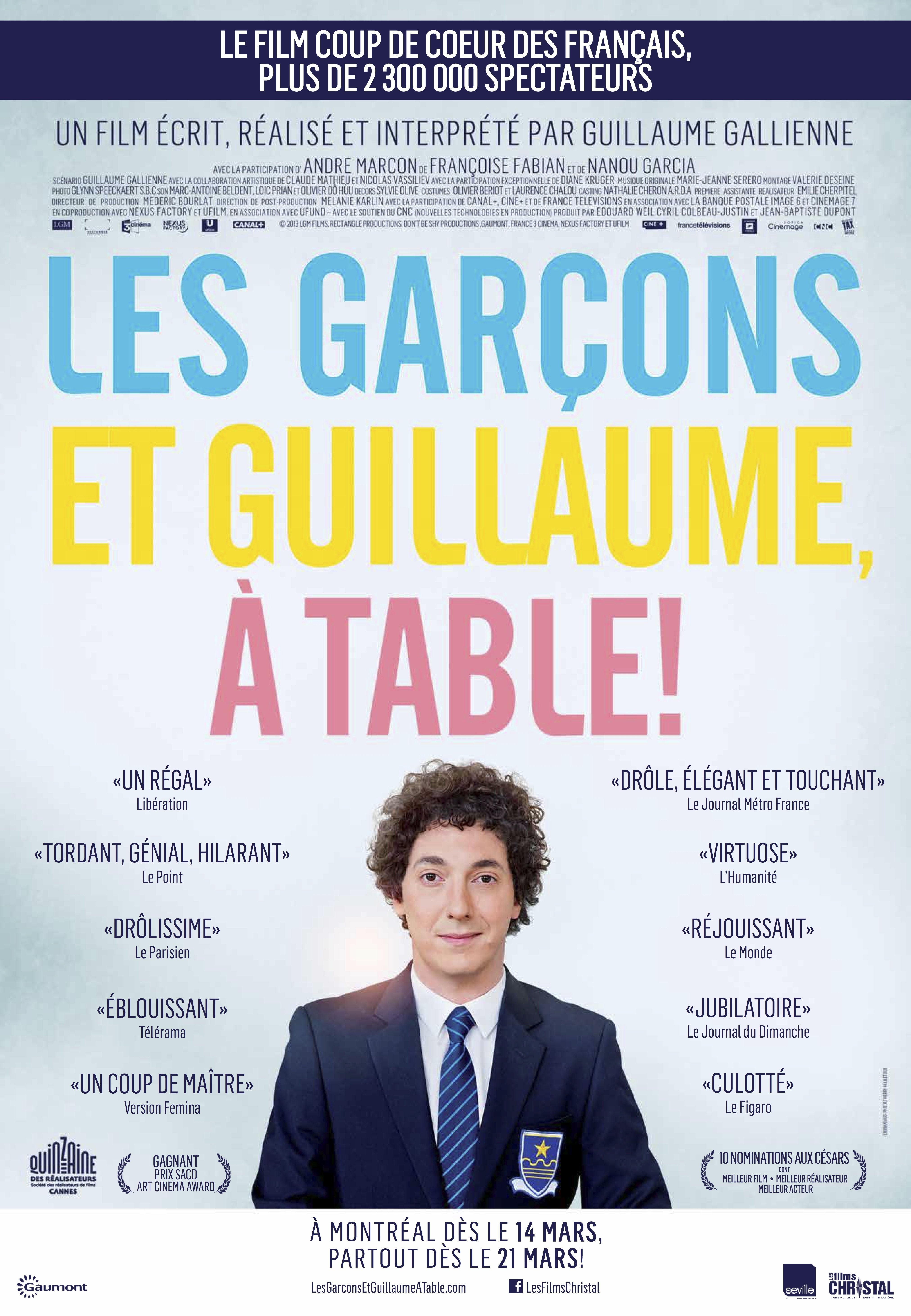 Poster of the movie Les Garçons et Guillaume, à table!