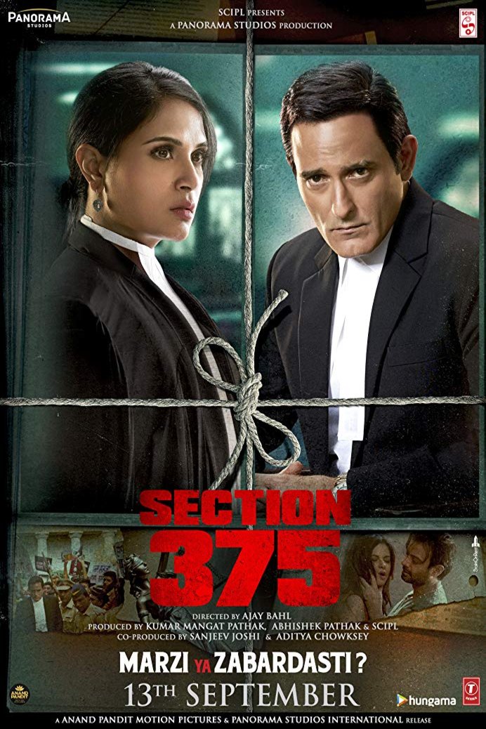 L'affiche originale du film Section 375 en Hindi