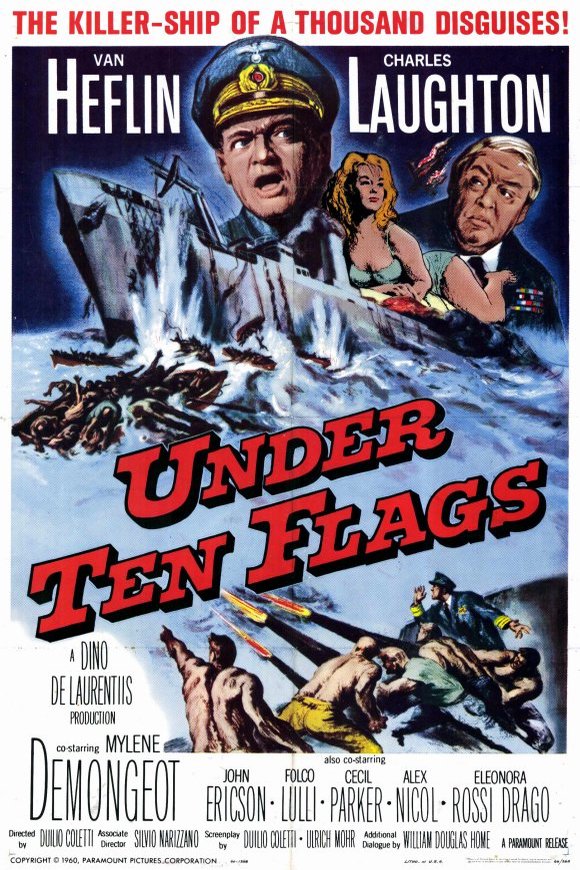 L'affiche du film Sotto dieci bandiere