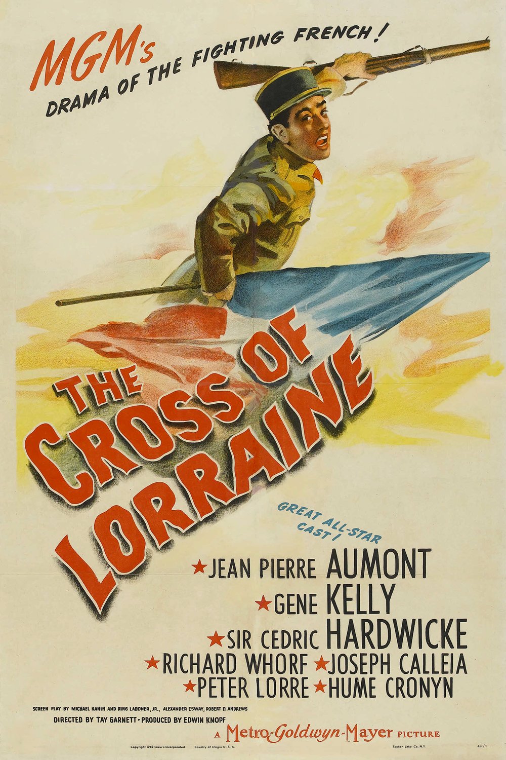 L'affiche du film The Cross of Lorraine