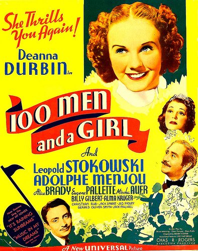 L'affiche du film One Hundred Men and a Girl