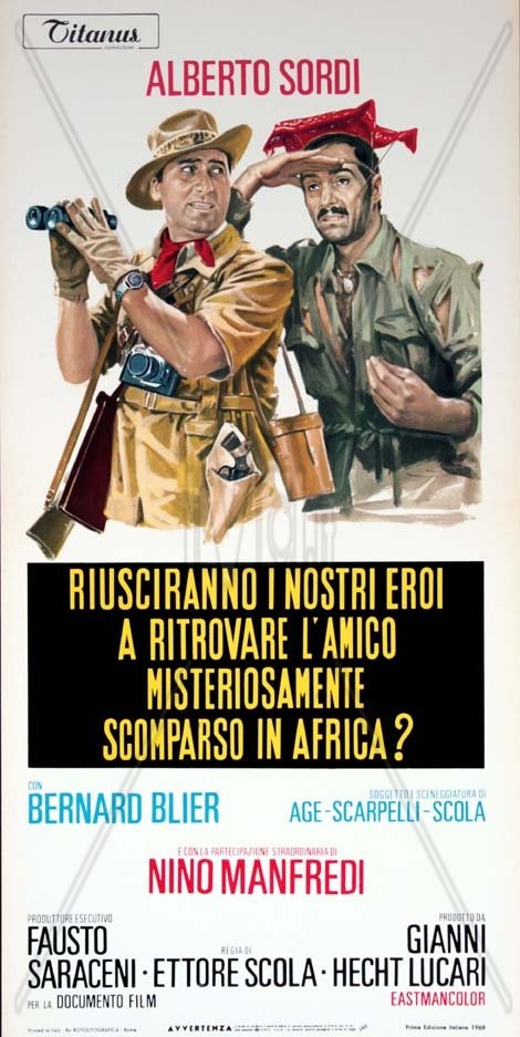 L'affiche originale du film Nos héros réussiront-ils à retrouver leur ami mystérieusement disparu... en italien