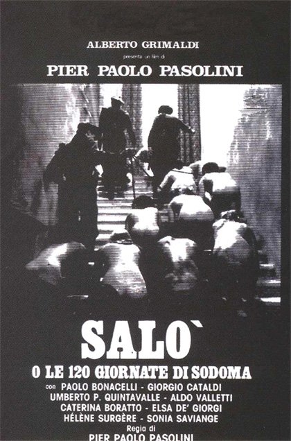 L'affiche originale du film Salò, or the 120 Days of Sodom en italien