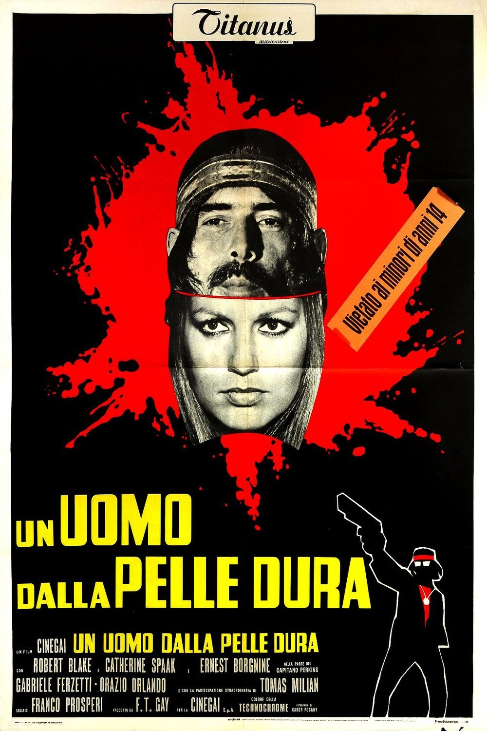L'affiche originale du film Un uomo dalla pelle dura en italien