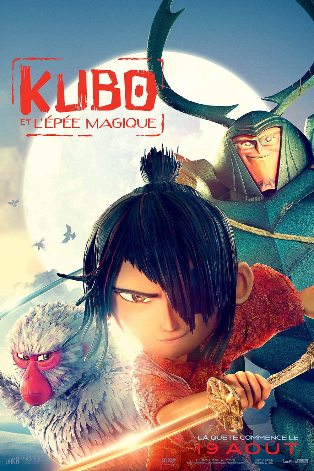 L'affiche du film Kubo et l'épée magique