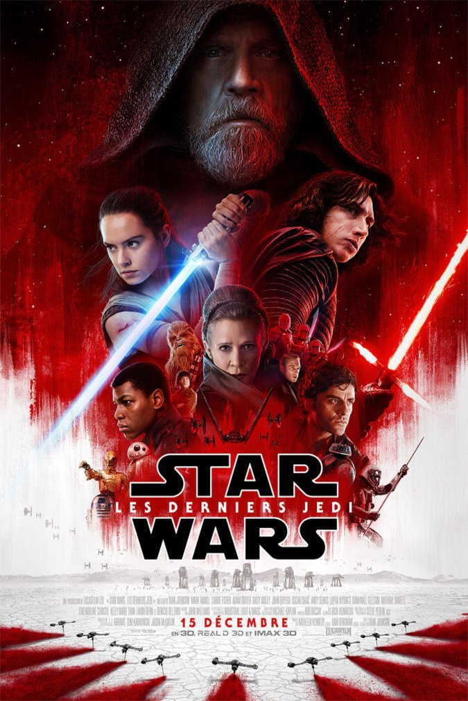 L'affiche du film Star Wars: Les derniers Jedi