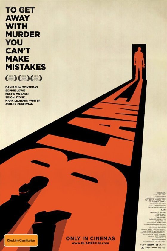 L'affiche originale du film Blame en anglais
