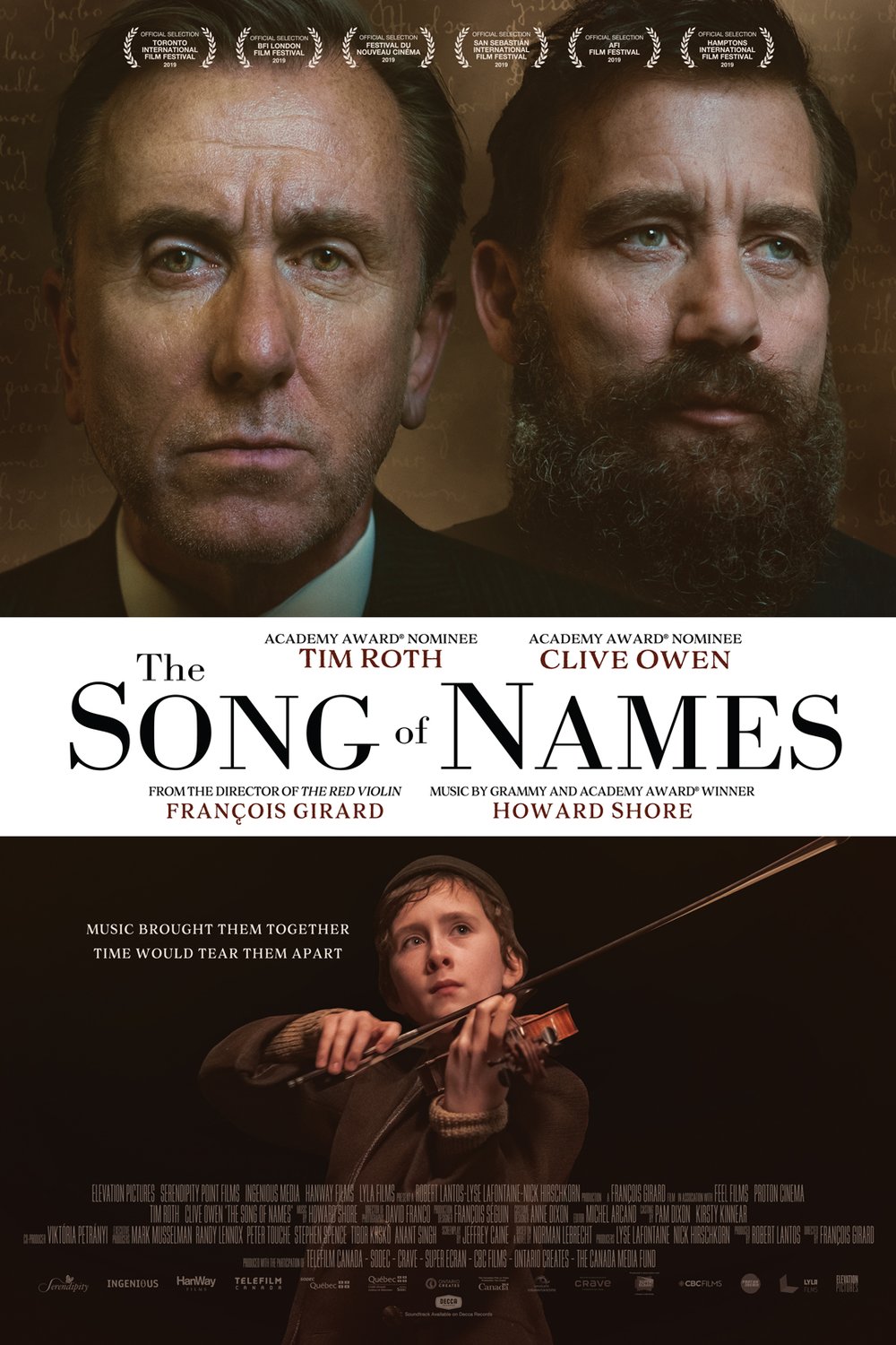 L'affiche du film The Song of Names