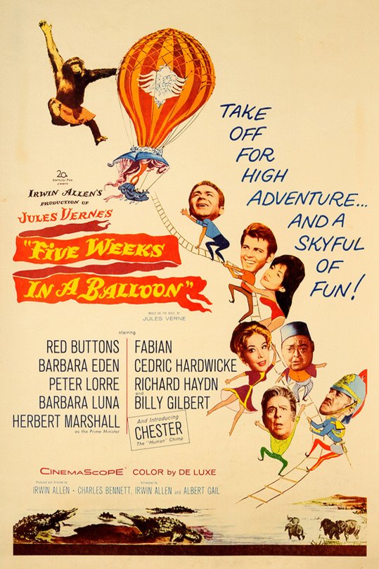 L'affiche du film Five Weeks in a Balloon