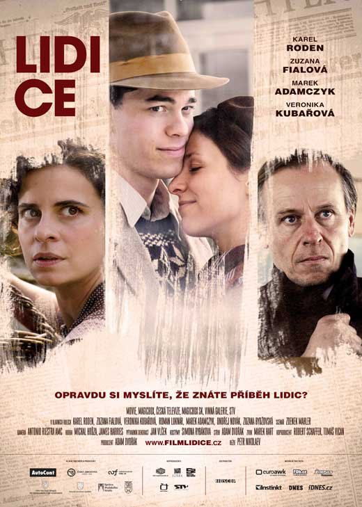 L'affiche originale du film Lidice en tchèque