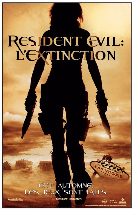 L'affiche du film Resident Evil: L'Extinction