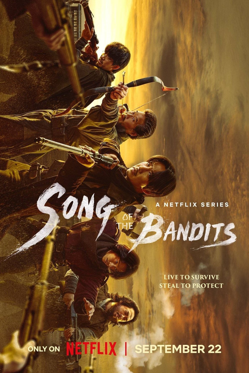 Korean poster of the movie Song of the Bandits