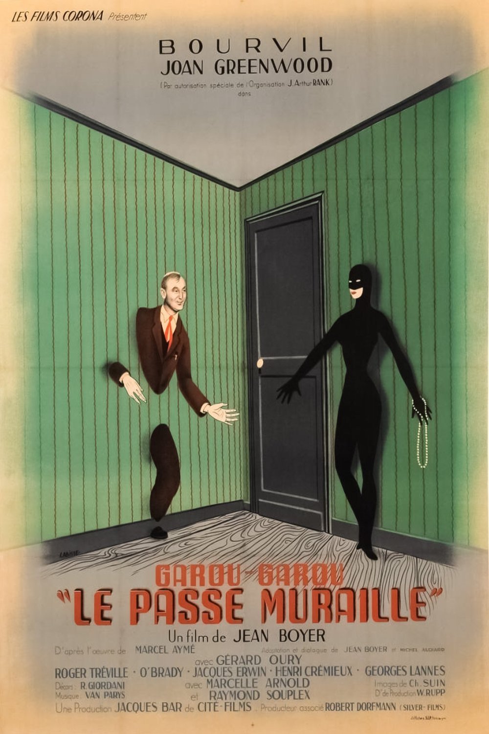 German poster of the movie Garou Garou, le passe-muraille
