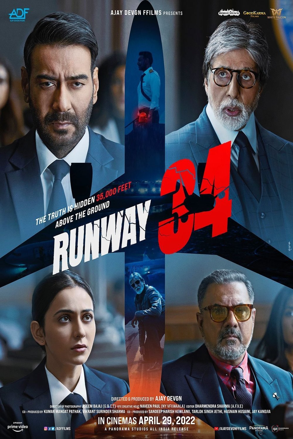 L'affiche originale du film Runway 34 en Hindi