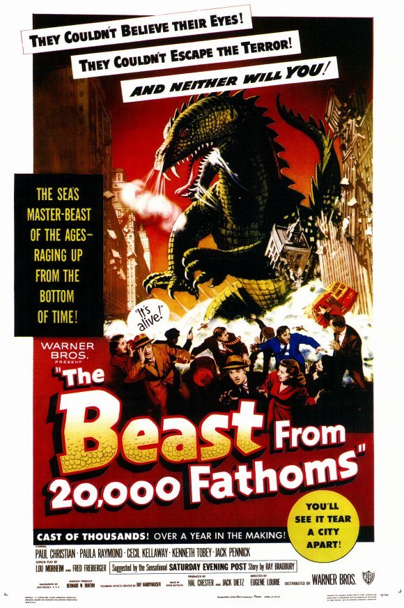 L'affiche du film The Beast from 20,000 Fathoms
