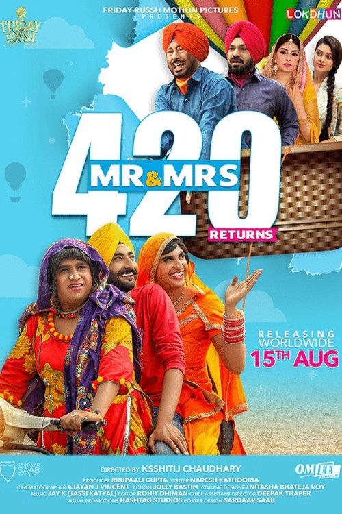 L'affiche originale du film Mr & Mrs 420 Returns en Penjabi