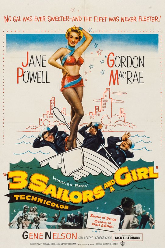 L'affiche du film Three Sailors and a Girl