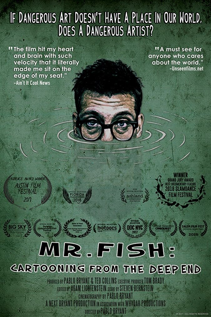 L'affiche originale du film Mr. Fish: Cartooning from the Deep End en anglais
